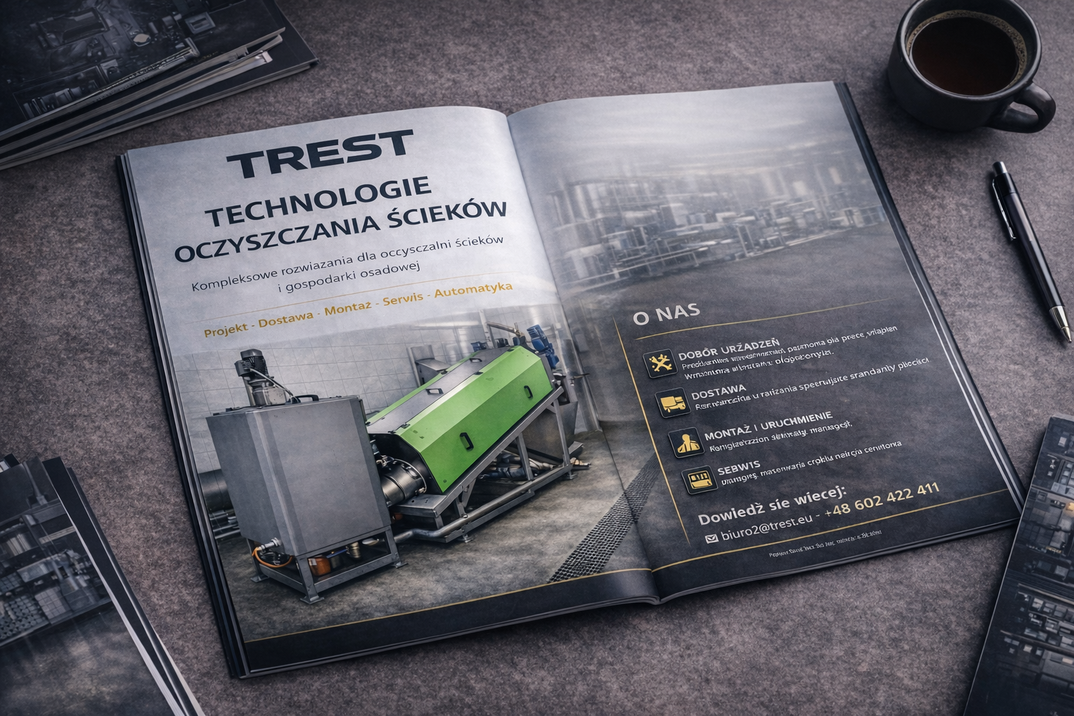 Prasa śrubowo-talerzowa do odwadniania osadów ściekowych – TREST